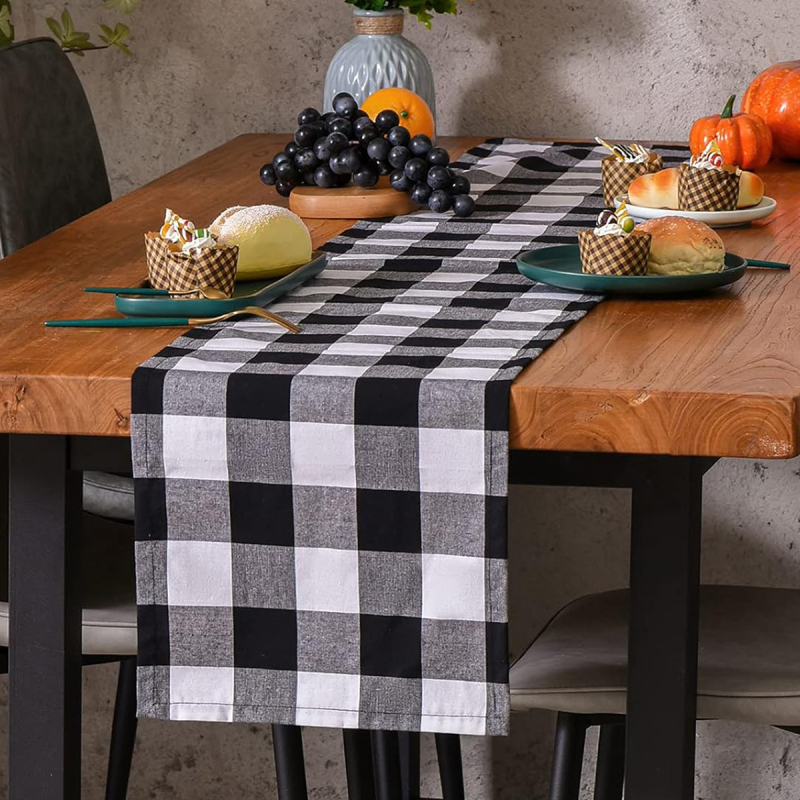 Față de masă decorativă în carouri, pentru restaurant, petrecere, masă lungă, masă de cafea, față de masă, decorare acasă, peste explozii