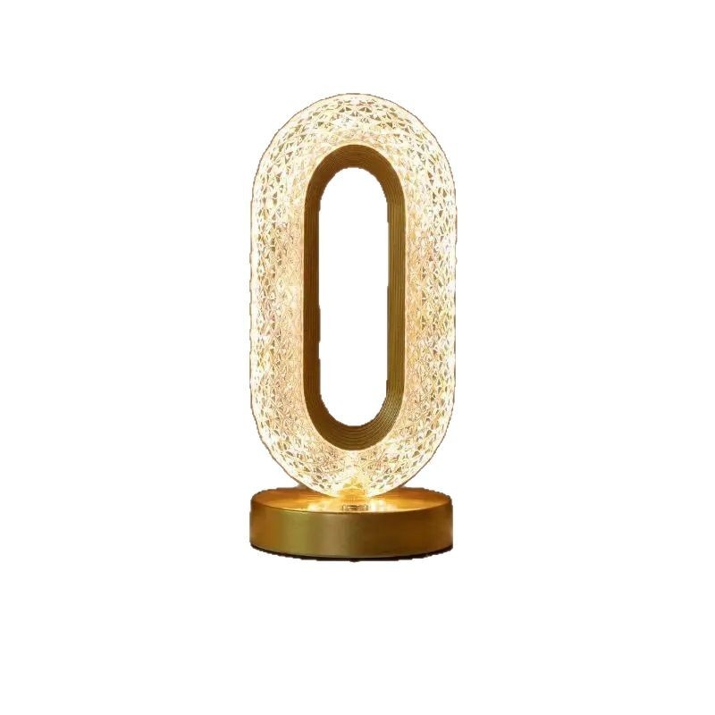 Svjetla luksuzna kristalna stolna lampa, noćna lampa za spavaću sobu, ukrasna stolna lampa za modnu pistu, kreativni ukras za dnevni boravak, dodirna prigušljiva noćna lampa