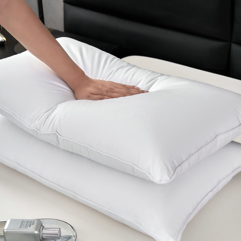 Penkių žvaigždučių viešbučio pagalvės šerdies gamyklos tiesioginė didmeninė prekyba viešbučio namams minkšta patalynė plunksnų aksomo pagalvė