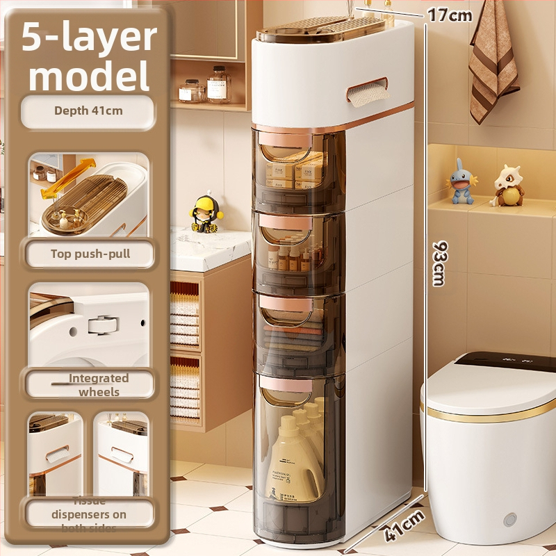WC-tároló állvány, fürdőszobai beszerelés nélküli szekrény, WC-tároló szekrény, WC-szekrény, WC oldalsó szekrény