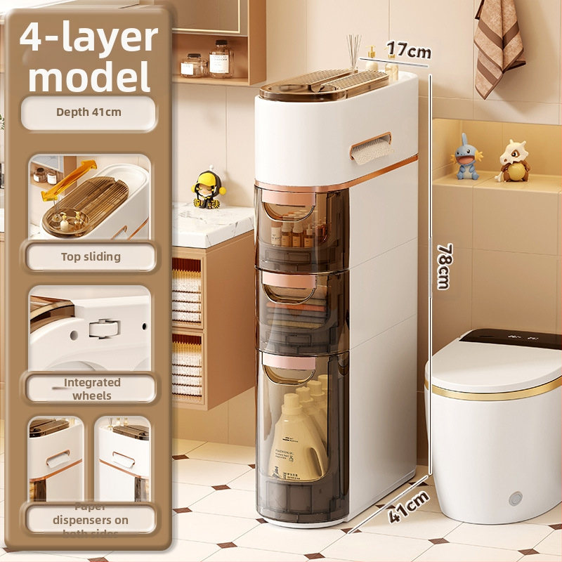 WC-tároló állvány, fürdőszobai beszerelés nélküli szekrény, WC-tároló szekrény, WC-szekrény, WC oldalsó szekrény