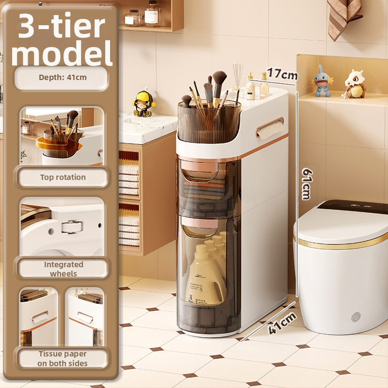 WC-tároló állvány, fürdőszobai beszerelés nélküli szekrény, WC-tároló szekrény, WC-szekrény, WC oldalsó szekrény