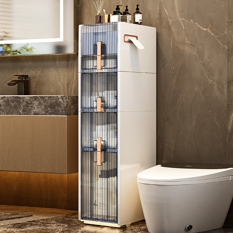 WC-tároló állvány, fürdőszobai beszerelés nélküli szekrény, WC-tároló szekrény, WC-szekrény, WC oldalsó szekrény