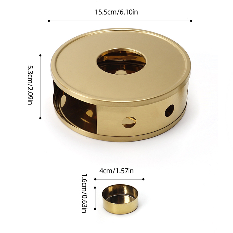 sandėlyje nerūdijančio plieno arbatos šildytuvas apvalus kvapiosios arbatos alkoholio žvakė šildymo krosnis arbatos padėklas nešiojamas aromaterapijos viryklė