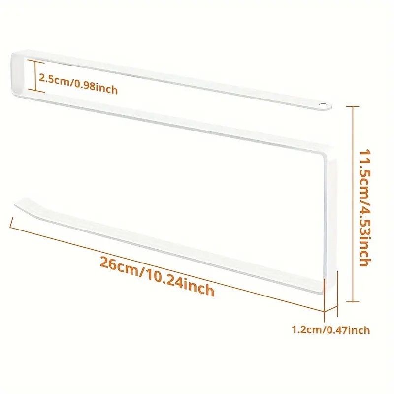Suport pentru rolă de bucătărie sub dulap, nu este nevoie să găuriți, economisind spațiu, suport modern pentru șervețele, durabil, din fier forjat, sârmă plată îngroșată