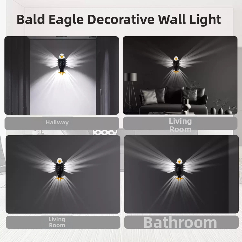 Nástenná lampa Eagle, projekčná lampa do spálne, 2024, nové, bezdrôtové diaľkové ovládanie, magnetické nabíjanie, kreatívne, atmosféra, nočné svetlo