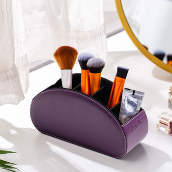 Διασυνοριακό κουτί αποθήκευσης τηλεχειριστηρίου από δέρμα σε καυτή πώληση, σαλόνι, γραφείο, σπίτι, επιφάνεια εργασίας, κουτί μακιγιάζ PU