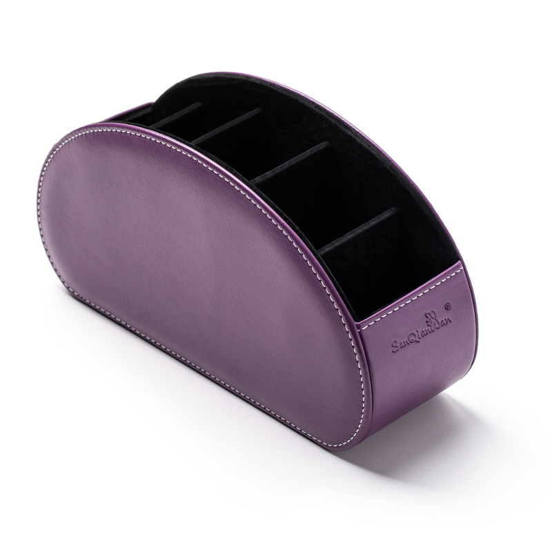 Трансгранична гореща продавана кожена кутия за съхранение с дистанционно управление, хол, офис, дом, настолен компютър, PU кутия за грим