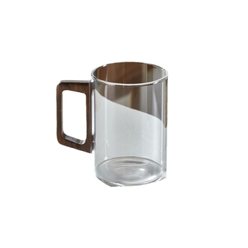 Gamintojo didmeninė stiklinė arbatos puodelis su rankena, žaliosios arbatos puodelis, buitinis karščiui atsparus stiklinis puodelis, kiniškas medinės rankenos rašalo puodelis, aukščiausios klasės svečias