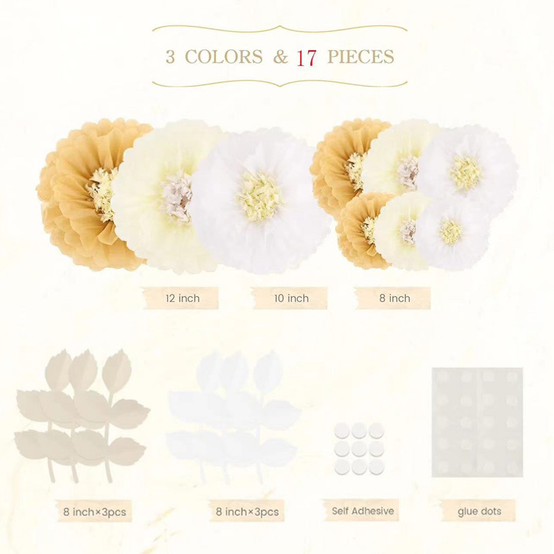 „Amazon“ nauji dvigubos spalvos gėlių akmenys, popierinis gėlių rutulys, drugelio medžio lapai, vestuvių vakarėlio langų dekoravimas, popierinis rankšluostis, pompominė gėlė