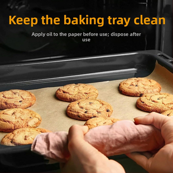 Piiriülene spetsiaalne küpsetuspaber liha isolatsiooniks kõrge temperatuuriga ahju spetsiaalne paber ühekordne küpsetuspaber toidu silikoonpaber
