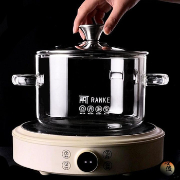 [Μεγάλη Χωρητικότητα 3500ML] Κουζίνα Edge Clear Water Cast Ηλεκτρική Καυστική Κουζίνα Σούπας με Καθρέφτη από Υψηλό Βοροπυριτικό Γυαλί