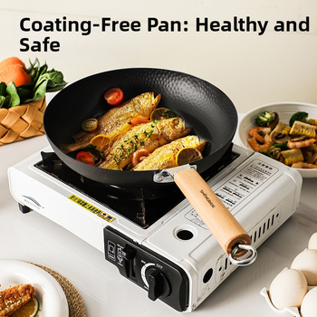 2 dalių plokščiadugnės keptuvės rinkinys, buitinė nelimpanti danga, geležinė keptuvė, geležinis puodas, keptuvė „Wok“, kiaušinių kepimas, „God Tool“ kepsnių keptuvė, blynų keptuvė