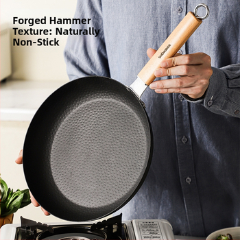 2 dalių plokščiadugnės keptuvės rinkinys, buitinė nelimpanti danga, geležinė keptuvė, geležinis puodas, keptuvė „Wok“, kiaušinių kepimas, „God Tool“ kepsnių keptuvė, blynų keptuvė