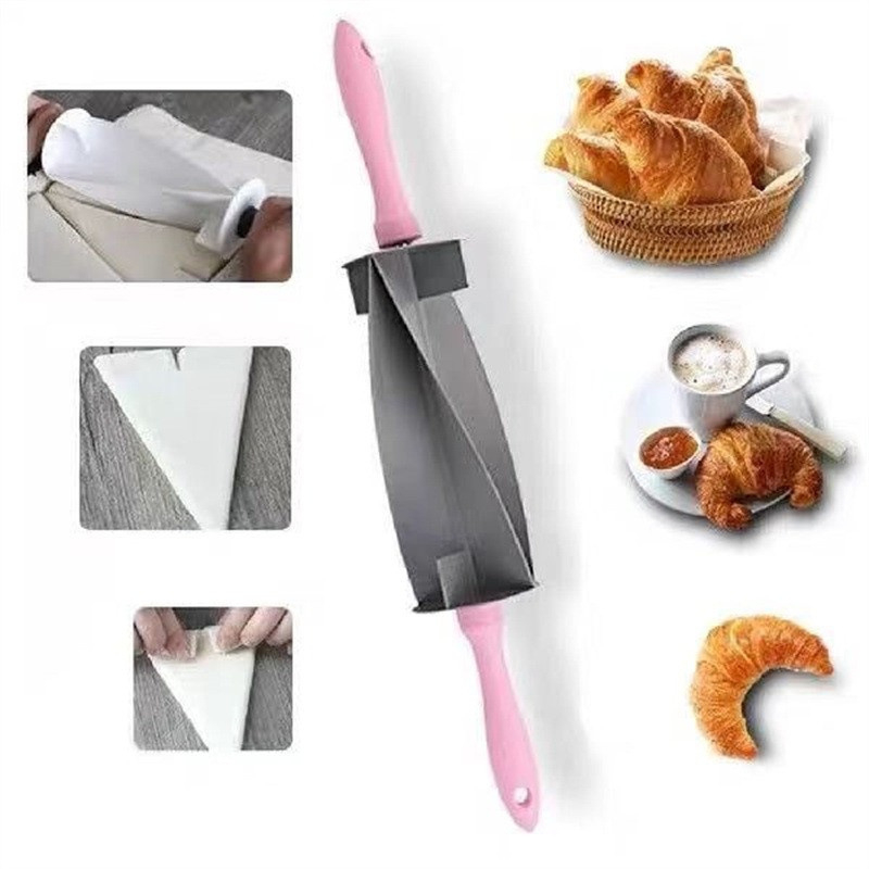 „Amazon“ sandėlyje rankų darbo „pasidaryk pats“ raginio maišelio kruasanas Reguliuojamas kočėlo duonos pjaustyklės formos