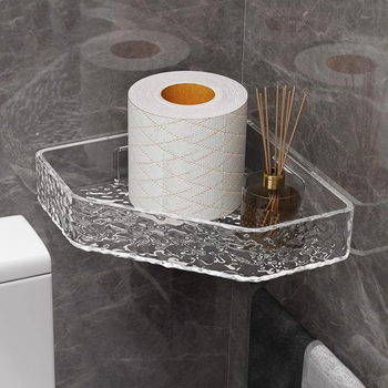 Vonios kambario daiktų laikymo lentyna be perforavimo Namų vonios kambarys Tualetas Trikojis Prie sienos tvirtinamas dušo kambario odos priežiūros produktų laikymo lentyna