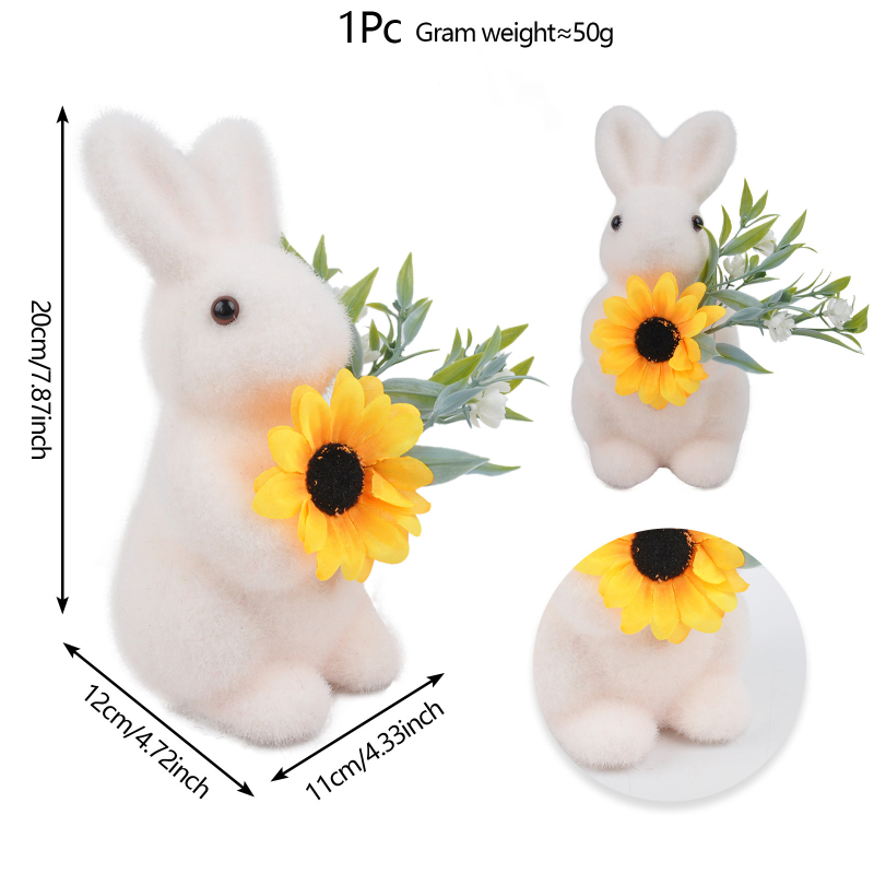 Amazonės tarpvalstybinis Velykų zuikio kostiumas Samanų triušio statula Sodo dirbtinis samanų triušis Velykų vakarėlis