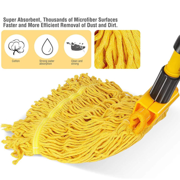 Piiriülene spetsiaalne puidust põrandavahamopp, põrandamopp, imav puuvillane niit, mopp, eemaldatav vahetuspea, valge pilvevahamopi pea