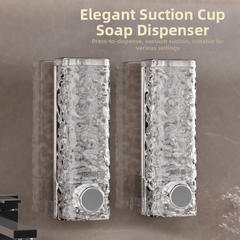 Be perforatoriaus siurbimo puodelio muilo dozatorius dušo želės dėžutė dušo želės buteliukas prie sienos tvirtinamas rankų dezinfekavimo priemonės buteliukas spaudžiamas šampūno buteliukas