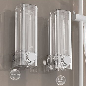 Be perforatoriaus siurbimo puodelio muilo dozatorius dušo želės dėžutė dušo želės buteliukas prie sienos tvirtinamas rankų dezinfekavimo priemonės buteliukas spaudžiamas šampūno buteliukas