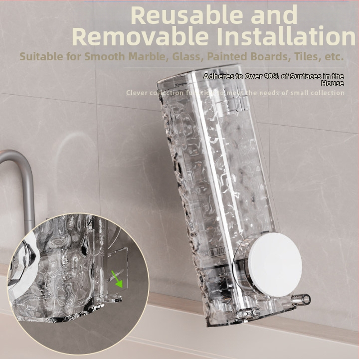 Диспенсър за сапун без перфоратор, кутия за душ гел, бутилка с душ гел, стенен дезинфектант за ръце, преса за бутилка с шампоан