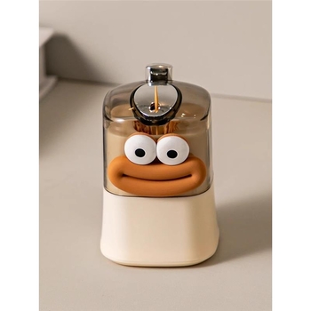 Animacinių filmukų dantų krapštukas Animacinių filmukų automatinis iššokantis namų apyvokos daiktų laikymas Didelės vertės kūrybinio kremo stiliaus naujas įrašas Prabangių restoranų dantų krapštukų dėžutė