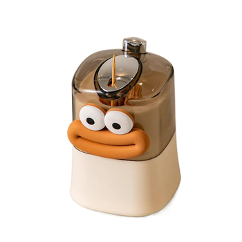 Animacinių filmukų dantų krapštukas Animacinių filmukų automatinis iššokantis namų apyvokos daiktų laikymas Didelės vertės kūrybinio kremo stiliaus naujas įrašas Prabangių restoranų dantų krapštukų dėžutė