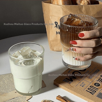 Διασυνοριακό καθαρό κόκκινο κάθετο μπαμπού ποτήρι σιλικόνης γυάλινο φλιτζάνι καφέ γάλακτος κρύο εκχύλιση άμεσο ποτό φλιτζάνι χονδρικής