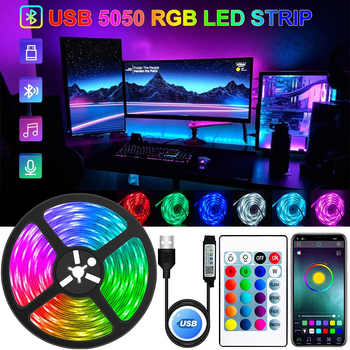 5050RGB LED šviesos juosta, 5V žemos įtampos šviesos juosta, lipni USB vandeniui atspari TV fono atmosferos šviesos juosta