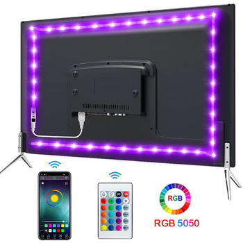 5050RGB LED šviesos juosta, 5V žemos įtampos šviesos juosta, lipni USB vandeniui atspari TV fono atmosferos šviesos juosta