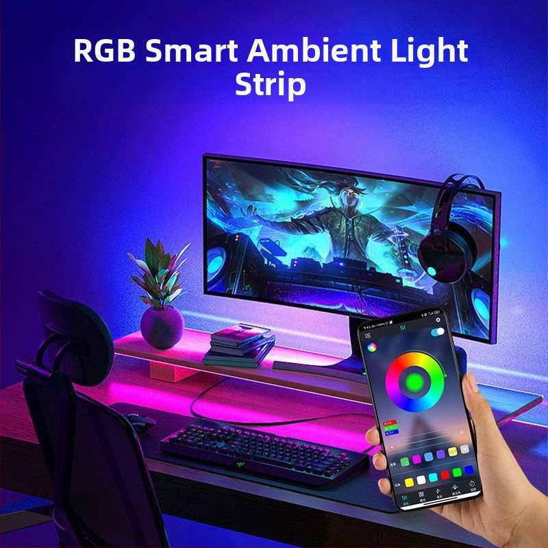 5050RGB LED šviesos juosta, 5V žemos įtampos šviesos juosta, lipni USB vandeniui atspari TV fono atmosferos šviesos juosta