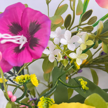 Венец от фаленопсис, трансгранично място, изкуствена цветна декорация от фаленопсис, пролет и лято, фабрика за венци от трева за входна врата