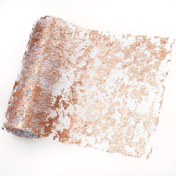 Трансграничен нетъкан пътека за маса за горещо щамповане със златно фолио, мрежеста подаръчна торбичка, декорация, сватбена атмосфера, оформление, пътека за маса, подложка за маса