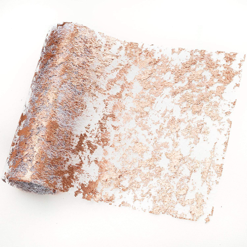 Traversă de masă nețesută transfrontalieră pentru ștanțare la cald, folie aurie, plasă de cadou, decorare, atmosferă de nuntă, aspect de masă, covoraș