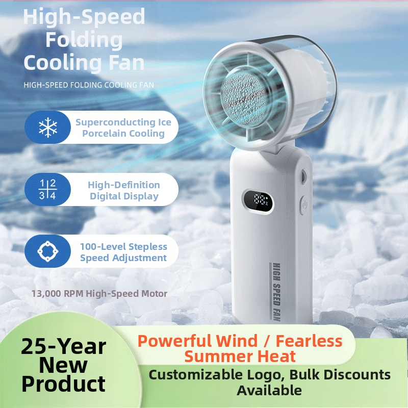 25 év határokon átnyúló új nagysebességű hűtős kézi ventilátor függőnyakú kültéri hordozható félvezető turbóventilátor