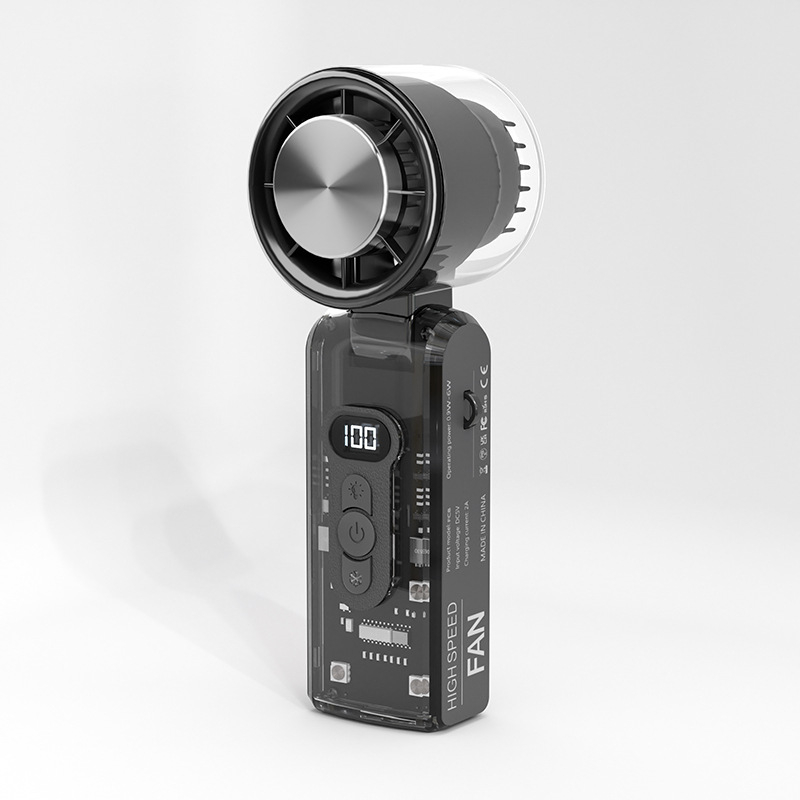 25 év határokon átnyúló új nagysebességű hűtős kézi ventilátor függőnyakú kültéri hordozható félvezető turbóventilátor