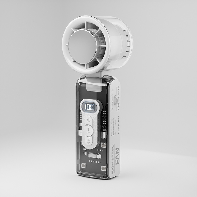 25 év határokon átnyúló új nagysebességű hűtős kézi ventilátor függőnyakú kültéri hordozható félvezető turbóventilátor