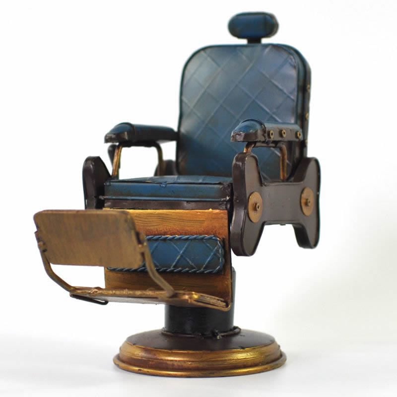 Ornamente vintage din metal lucrate manual, casier creativ din fier, frizerie americană, scaun model