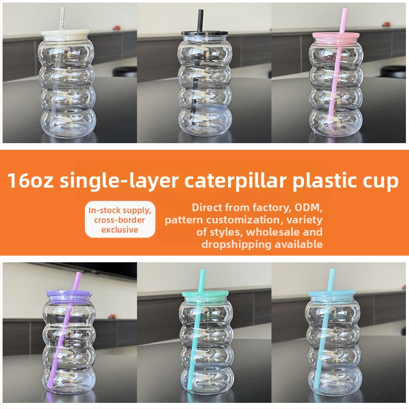 2024 Robbanásveszélyes 16oz-os műanyag tapadókorong, környezetbarát akril zselés színű, mason pohár, műanyag pohár nagykereskedelem