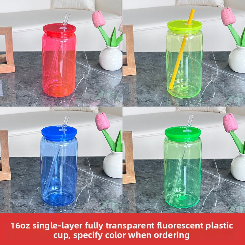 2024 Robbanásveszélyes 16oz-os műanyag tapadókorong, környezetbarát akril zselés színű, mason pohár, műanyag pohár nagykereskedelem