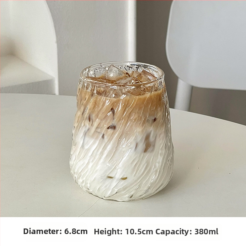 Vintage Whirlwind suure mahutavusega jää-Ameerika stiilis latte kohvitass, kõrge temperatuurikindel paksendatud läbipaistev klaasist joogikruus
