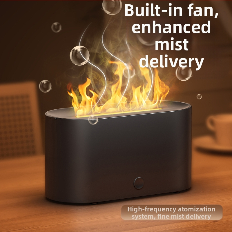 Malý simulovaný plameňový aromaterapeutický stroj zvlhčovač vzduchu farebná atmosféra domáca spálňa ubytovňa kancelária vysokohodnotný desktop