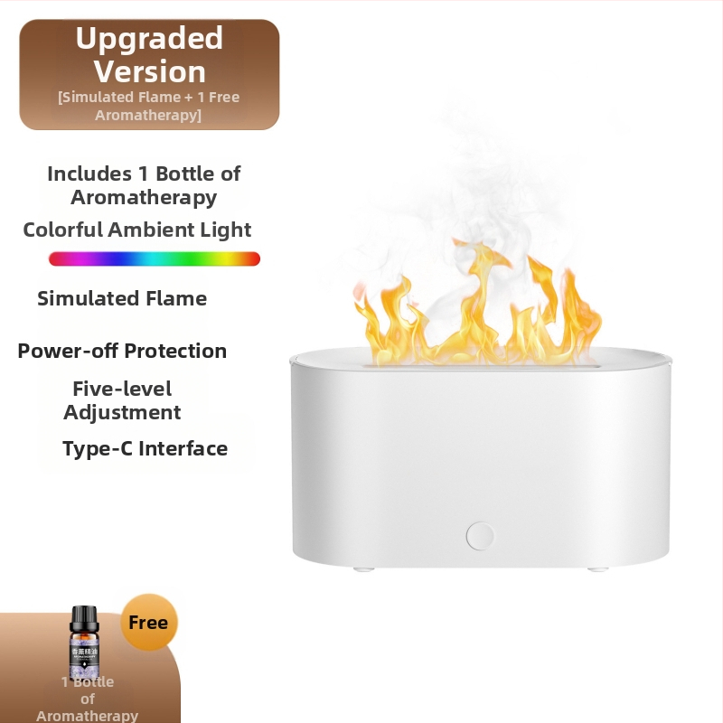 Kis szimulált láng aromaterápiás gép párásító színes hangulat otthoni hálószoba kollégium iroda nagy értékű asztali gép