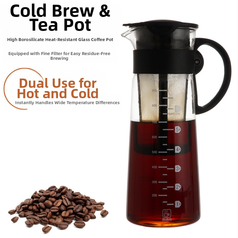 Jaapani kuuma ja külma kohvikann filtriga külmpruulitud kohvikann klaasist külmpruulitud kohvikann käsitsi pruulitud kohvikann
