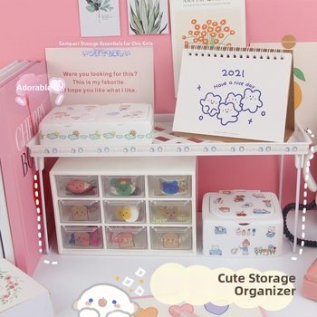 Tárolóállvány Egyszerű háztartási asztali fürdőszobai tárolóállvány Tárolóállvány Újdonságok Kozmetikai ékszerek Egyrétegű összecsukható