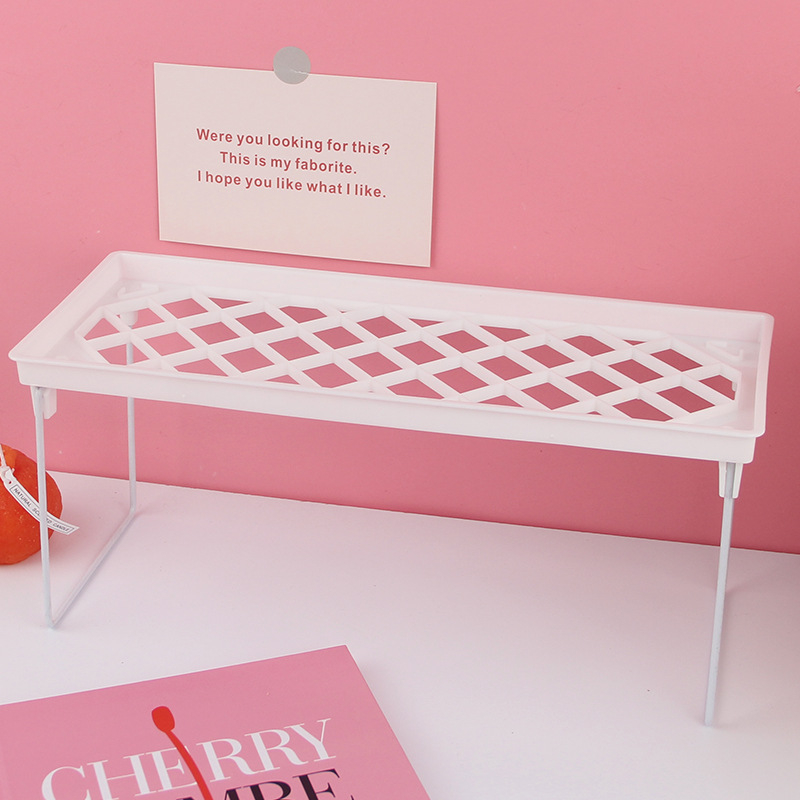 Tárolóállvány Egyszerű háztartási asztali fürdőszobai tárolóállvány Tárolóállvány Újdonságok Kozmetikai ékszerek Egyrétegű összecsukható