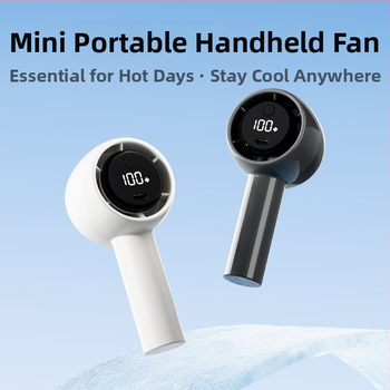 2024 új digitális kijelzős kültéri hordozható USB töltő erőszakos hurrikán mini ventilátor kézi turbóventilátor