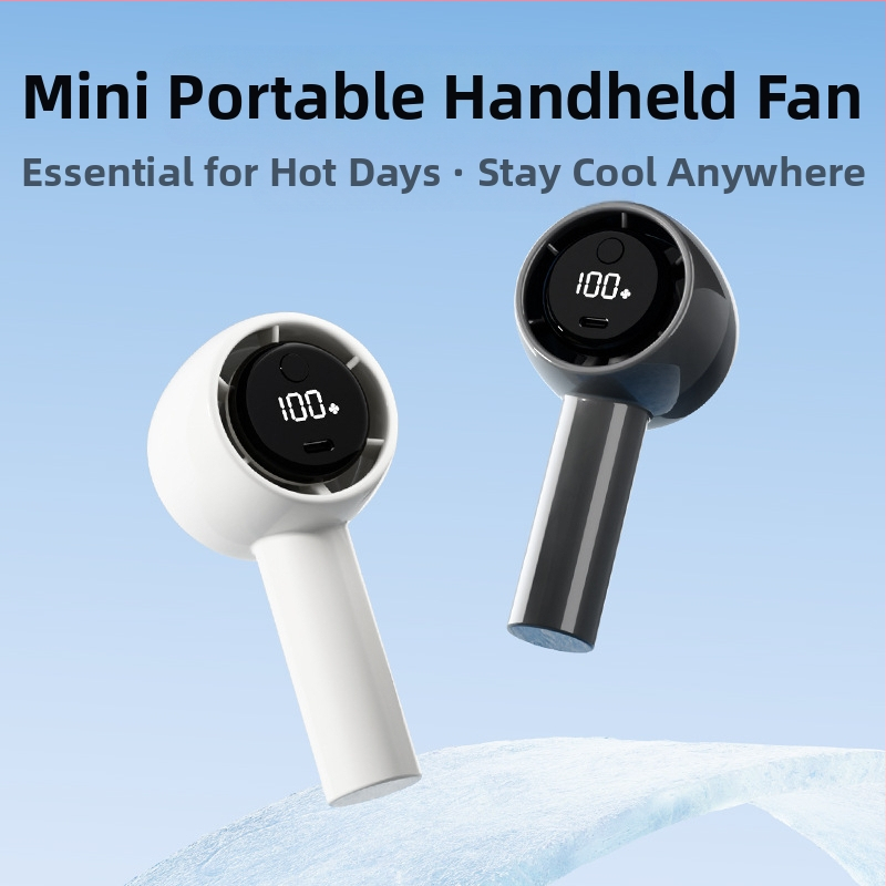 2024 új digitális kijelzős kültéri hordozható USB töltő erőszakos hurrikán mini ventilátor kézi turbóventilátor