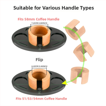 Kohviaparaadi hoiustamisaluse kohvipulbri hoidik, mis ühildub 51/53/54/58MM kohvikäepidemega