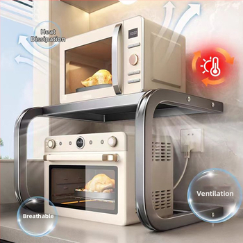 Naujas mikrobangų krosnelės stovas, buitinis stalviršis, daugiafunkcis sandėliavimo krosnelė, mikrobangų krosnelė, specialus sutirštintas dvigubo sluoksnio laikiklis